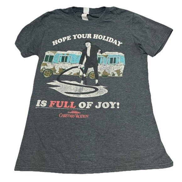National Lampoon Christmas Vacation Hope Your Holiday Is Full Of Joy T-Shirt M - Picture 2 of 7